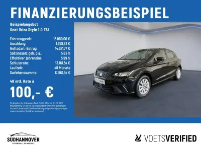 Gebraucht Seat Ibiza Style 116 PS (85 kW) 2024 Schwarz Kleinwagen
