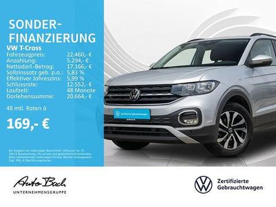 Gebraucht VW T-Cross Active 110 PS (80 kW) 2022 Reflexsilber metallic SUV