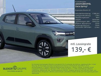 Neu Dacia Spring Expression 47 kW (65 PS) 2025 Grau Kleinwagen
