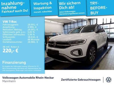 gebraucht VW T-Roc T-ROC Style1.5 TSI Style Gar.2028 Standheizung Navi LED PDC uvm