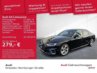 Gebraucht Audi A4 S-Line 163 PS (119 kW) 2022 Schwarz Limousine