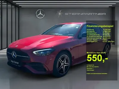 Używany Mercedes C300e AMG 313 KM (230 kW) 2025 Czerwony Sedan/Limuzyna