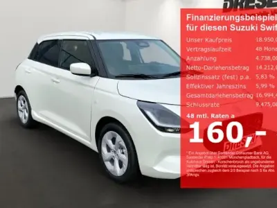 Neu Suzuki Swift Comfort 81 PS (59 kW) 2026 Weiß Kleinwagen