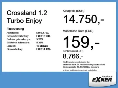 Gebraucht Opel Crossland X Enjoy 110 PS (80 kW) 2024 Aluminium grau SUV