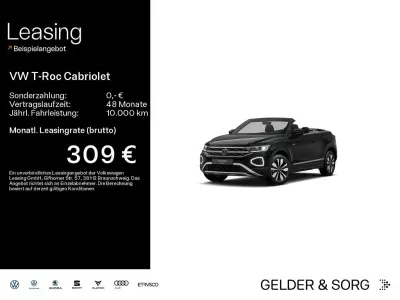 Gebraucht VW T-Roc Cabriolet Goal 116 PS (85 kW) 2025 Deep black perleffekt Cabrio