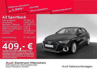Gebraucht Audi A3 Advanced Plus 110 PS (80 kW) 2023 Brillantschwarz Limousine
