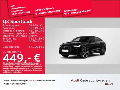Gebraucht Audi Q3 S-Line 245 PS (180 kW) 2024 Mythosschwarz metallic SUV