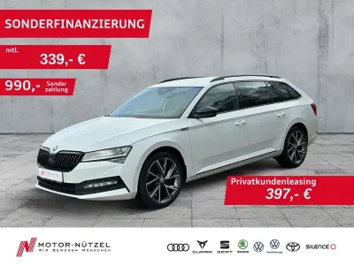 Gebraucht Skoda Superb SportLine 200 PS (147 kW) 2022 Moonweiß perleffekt Kombi