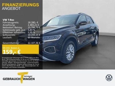 Usado VW T-Roc Life 110 HP (80 kW) 2023 Preto SUV