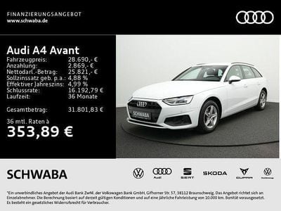 Gletscherweiß metallic Gebraucht 2022 Audi A4 Sport Kombi | 28.690 € (Fairer Preis)