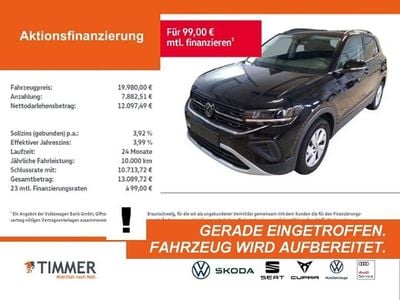 Gebraucht VW T-Cross Life 95 PS (69 kW) 2024 Schwarz SUV