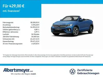 Usata VW T-Roc Cabriolet R-line 110 CV (80 kW) 2025 Blu Cabrio