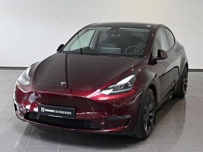 Gebraucht Tesla Model Y Performance 392 kW (534 PS) 2024 Rot midnight cherry red (metallic) SUV