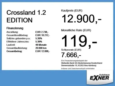 Usado Opel Crossland X Edition 83 HP (61 kW) 2022 Preto SUV