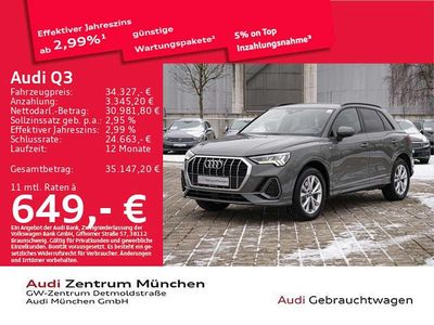 Gebraucht Audi Q3 S-Line 245 PS (180 kW) 2022 Chronosgrau metallic SUV