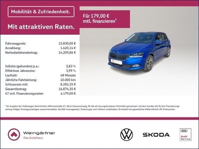 Gebraucht Skoda Fabia Clever 95 PS (69 kW) 2021 Blau Kleinwagen