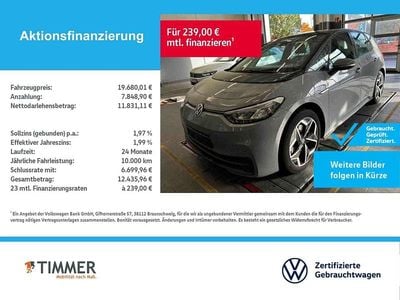 Gebraucht VW ID.3 Pure 110 kW (150 PS) 2021 Mondsteingrau Kleinwagen
