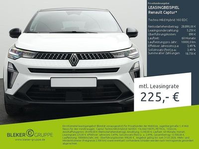 Weiss qnc+schwarz gne Gebraucht 2025 Renault Captur Techno SUV | 28.770 € (Fairer Preis)