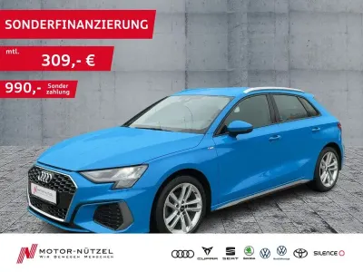 Używany Audi A3 S-Line 150 KM (110 kW) 2023 Niebieski Sedan/Limuzyna