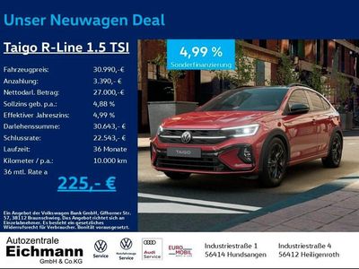 Nuova VW Taigo R-line 150 CV (110 kW) 2025 Rosso SUV