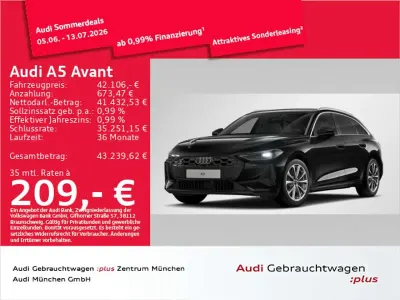 Gebraucht Audi A5 Ambiente 204 PS (150 kW) 2025 Mythosschwarz metallic Kombi