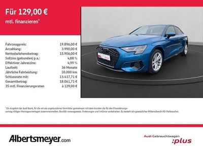 Usata Audi A3 Advanced 110 CV (80 kW) 2022 Blu Berlina