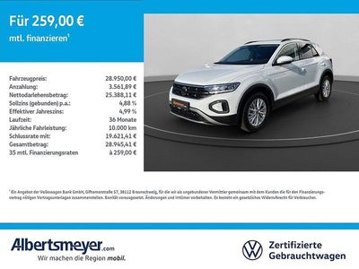 Neu VW T-Roc Life 116 PS (85 kW) 2025 Weiß SUV