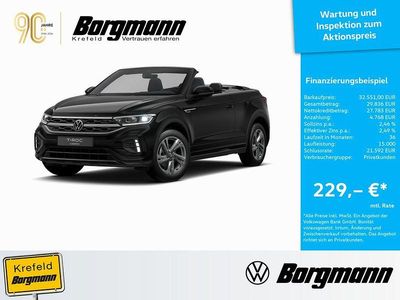 Gebraucht VW T-Roc Cabriolet R-line 150 PS (110 kW) 2025 Schwarz Cabrio