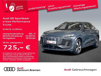 Brugt Audi Q6 Sportback e-tron S-Line 239 kW (326 HK) 2025 Blå SUV