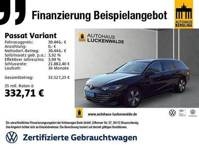 Gebraucht VW Passat IQ Drive 150 PS (110 kW) 2024 Schwarz Kombi
