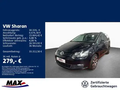 Gebraucht VW Sharan Comfortline 150 PS (110 kW) 2022 Schwarz Van / Kleinbus