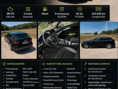 Gebraucht Audi A4 Sport 190 PS (139 kW) 2019 Schwarz Kombi