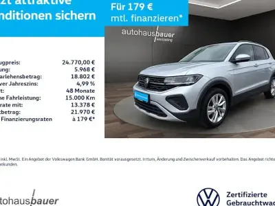 Gebraucht VW T-Cross Life 116 PS (85 kW) 2024 Silber SUV