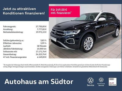 Gebraucht VW T-Roc Style 150 PS (110 kW) 2024 Deep black perleffekt/pure wh SUV