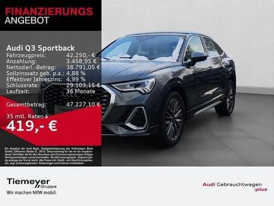 Grau Gebraucht 2025 Audi Q3 Sportback S-Line SUV | 42.250 € (Superpreis)