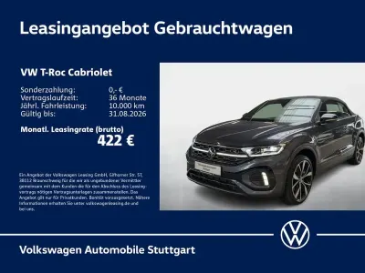 Gebraucht VW T-Roc Cabriolet R-line 150 PS (110 kW) 2023 Grau Cabrio