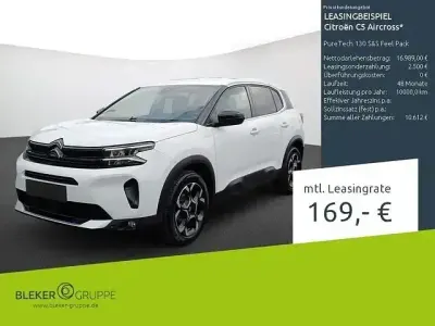 Gebraucht Citroën C5 Aircross Feel 131 PS (96 kW) 2023 Lack weiss banquise/typ aussenverkleidung spiegel flach standard SUV