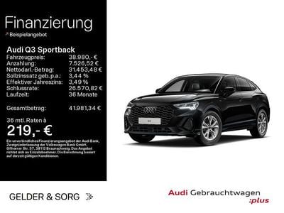 Gebraucht Audi Q3 Sportback S-Line 150 PS (110 kW) 2025 Schwarz SUV