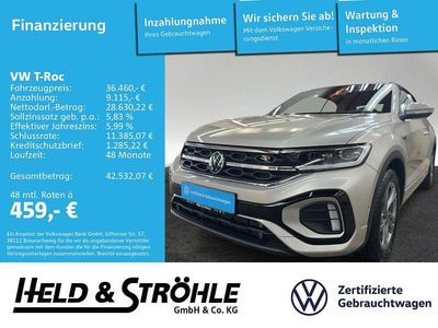 Gebraucht VW T-Roc Cabriolet R-line 150 PS (110 kW) 2025 Ivory silver metallic/schwarz Cabrio