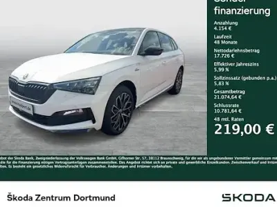 Gebraucht Skoda Scala Monte Carlo 150 PS (110 kW) 2023 Candyweiß Kleinwagen