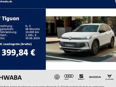 Ny VW Tiguan Life 150 HK (110 kW) 2025 Hvid SUV