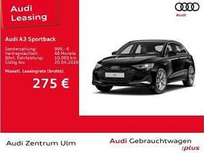 Gebraucht Audi A3 Advanced Plus 150 PS (110 kW) 2025 Schwarz (mythosschwarz metallic) Limousine