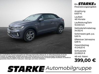 Neu VW T-Roc Cabriolet R-line 150 PS (110 kW) 2025 Rauchgrau metallic schwarz Cabrio