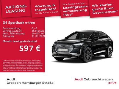 Schwarz Gebraucht 2025 Audi Q4 Sportback e-tron Sport SUV | 55.990 € (Etwas zu teuer)