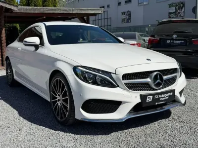 Używany Mercedes C220 AMG line 170 KM (125 kW) 2018 Biały Coupe