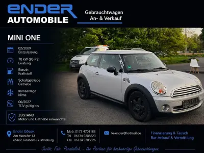 Occasion Mini ONE 95 PK (69 kW) 2009 Zilver Hatchback