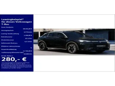 Neu VW T-Roc R-line 150 PS (110 kW) 2026 Schwarz SUV