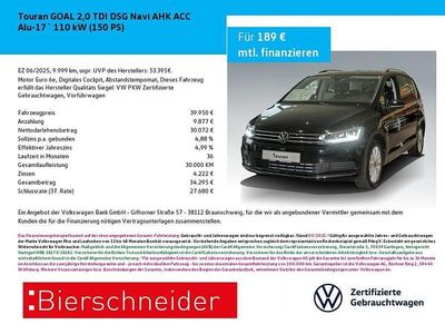 Schwarz Gebraucht 2025 VW Touran Goal Van / Kleinbus | 39.950 € (Etwas zu teuer)