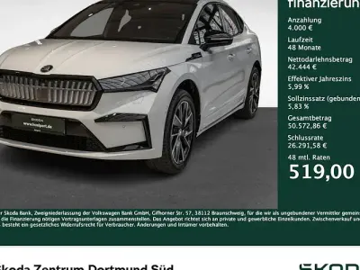 Gebraucht Skoda Enyaq iV SportLine 250 kW (340 PS) 2025 Moonweiß perleffekt SUV