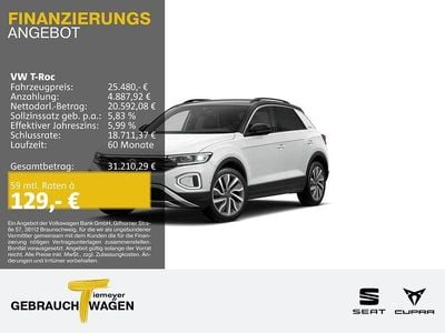 Gebraucht VW T-Roc IQ Drive 150 PS (110 kW) 2025 Weiß SUV